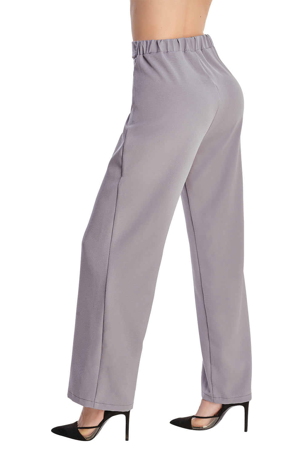 Pantalon Tiro Alto Gris