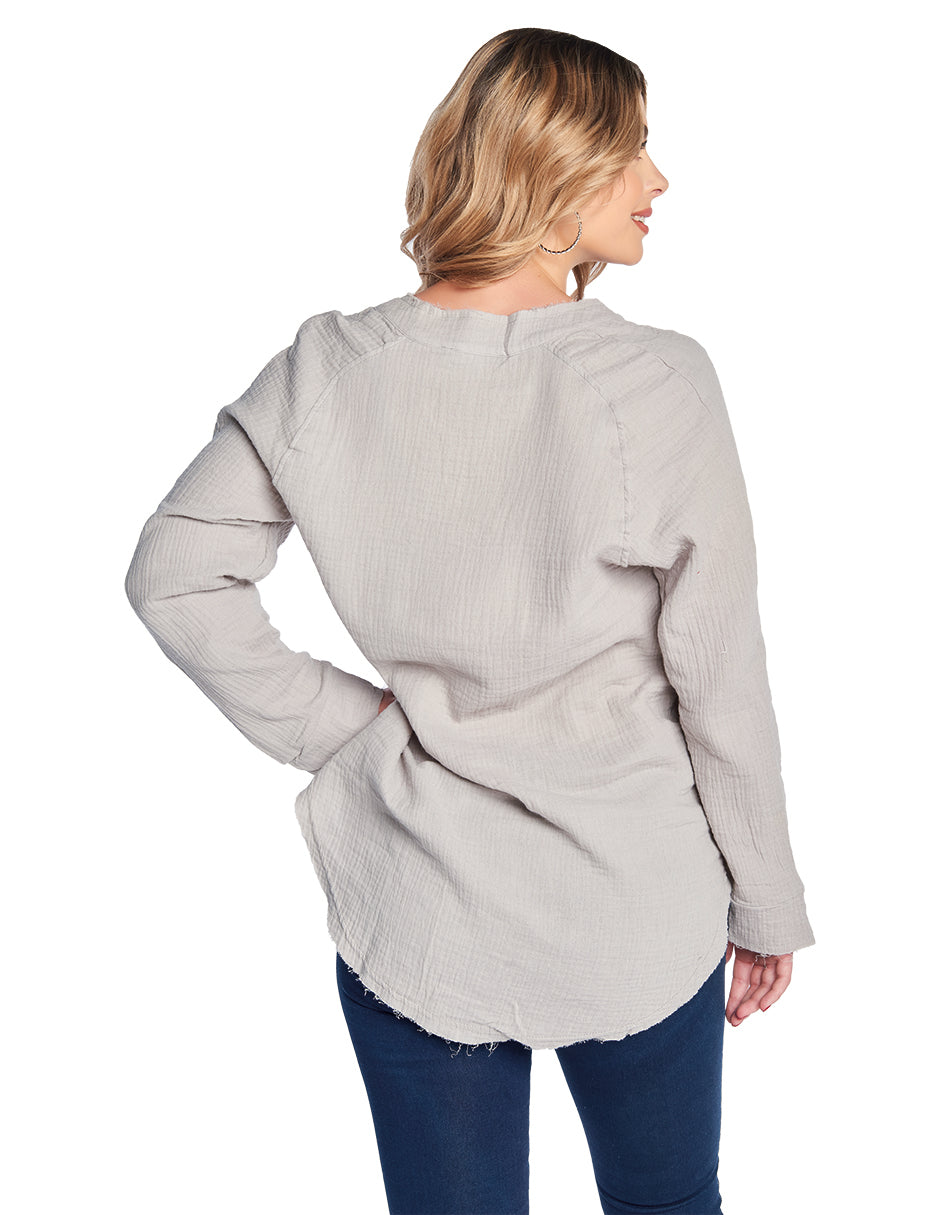Camisa Holgada Gris