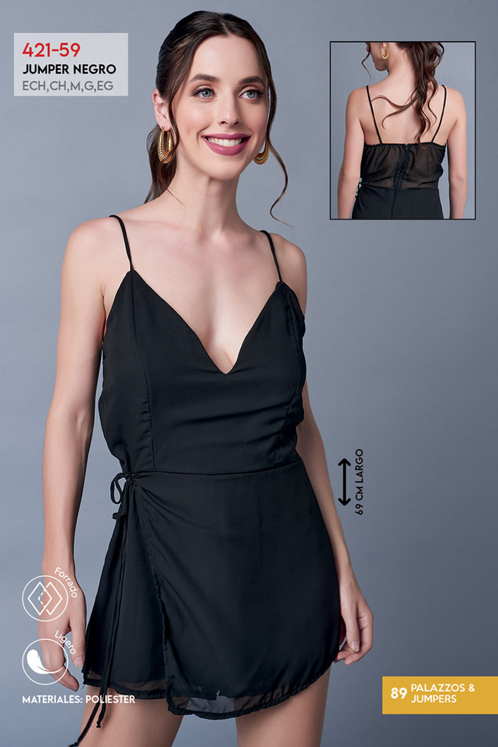 Jumper Negro Falda Short