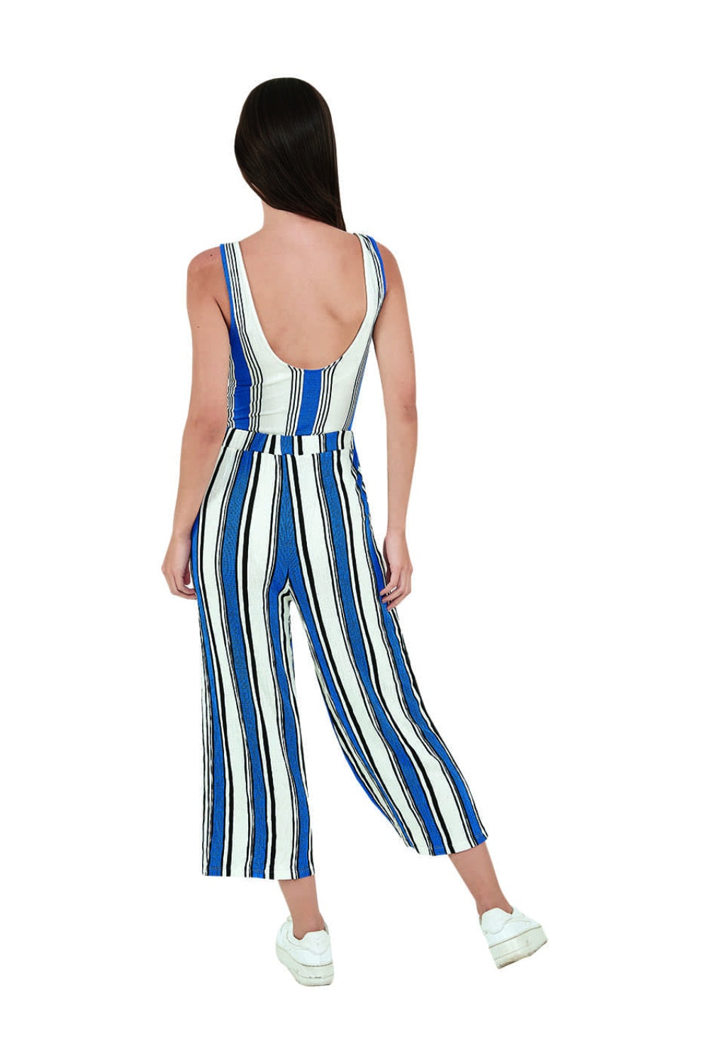 Palazzo en Conjunto Blusa y Pantalon Multicolor Rayas