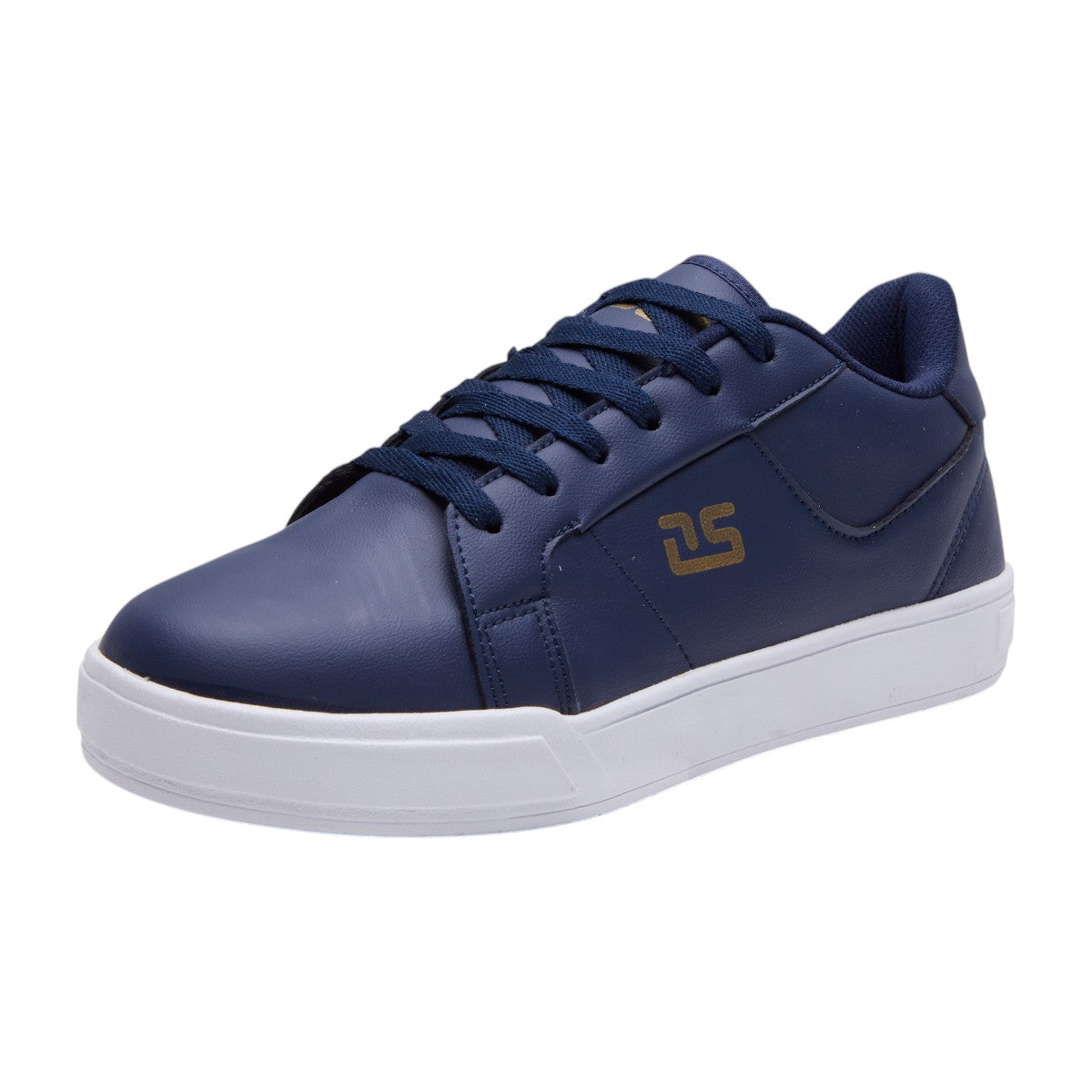 Tenis Casuales Hombre Tipo Piel Agujetas Color Azul Marino dv2925