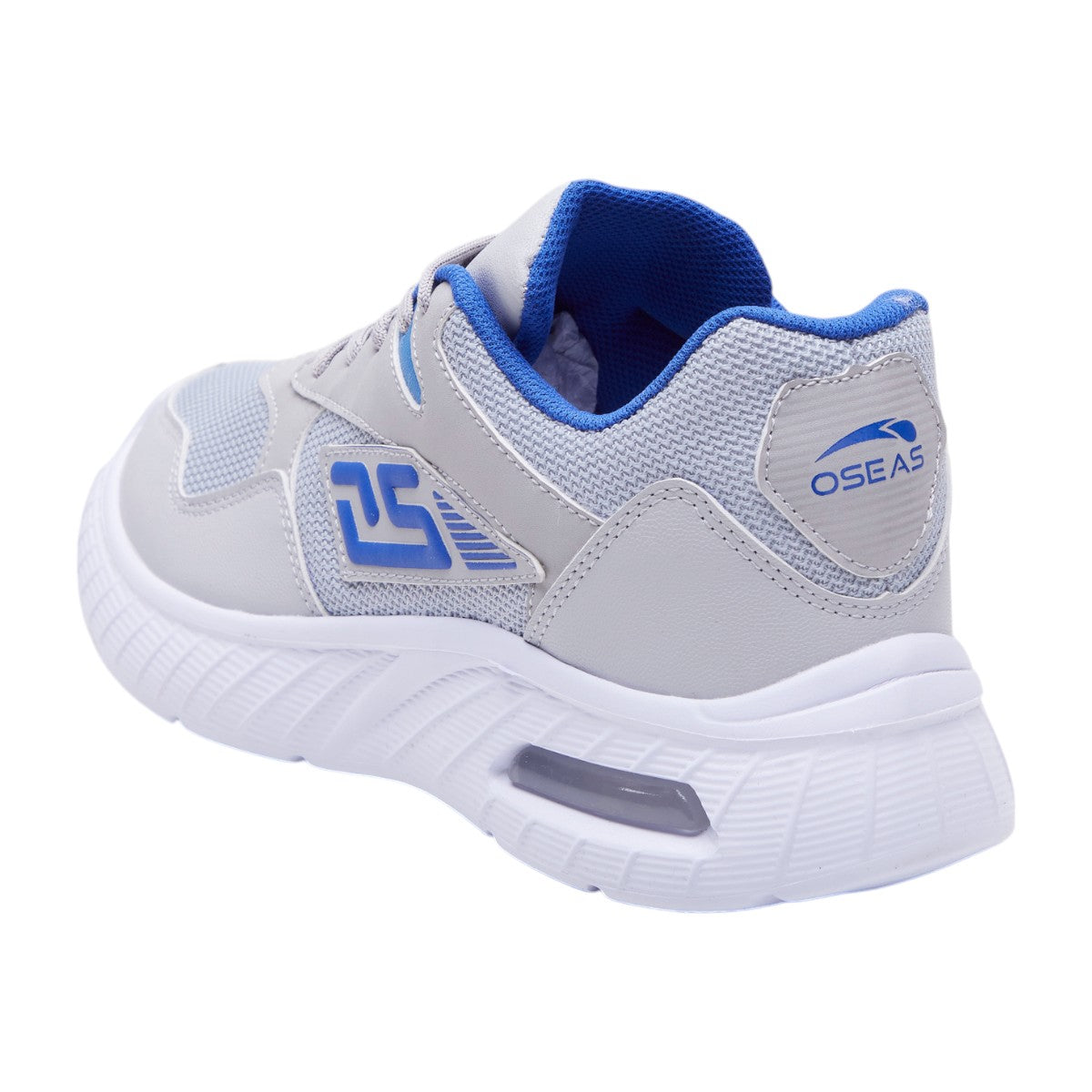 Tenis Deportivos Hombre Textil Gris con Detalles Azul Rey dv2925