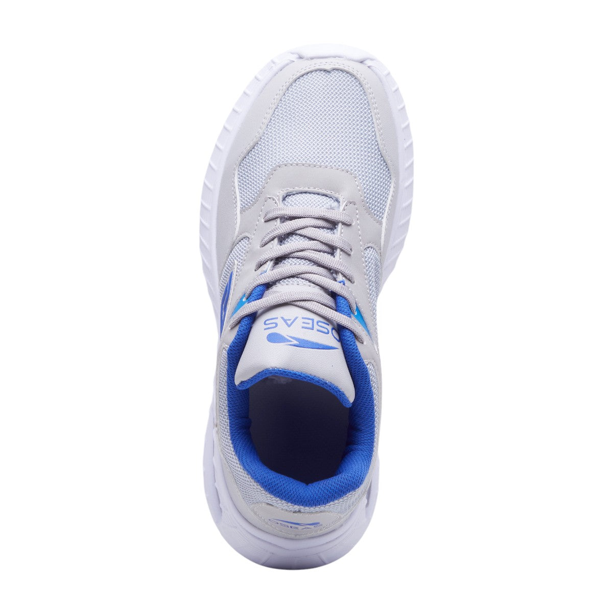 Tenis Deportivos Hombre Textil Gris con Detalles Azul Rey dv2925