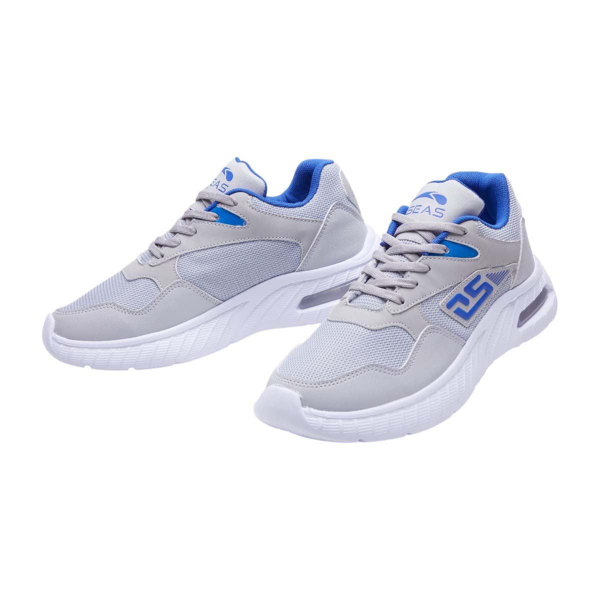 Tenis Deportivos Hombre Textil Gris con Detalles Azul Rey dv2925