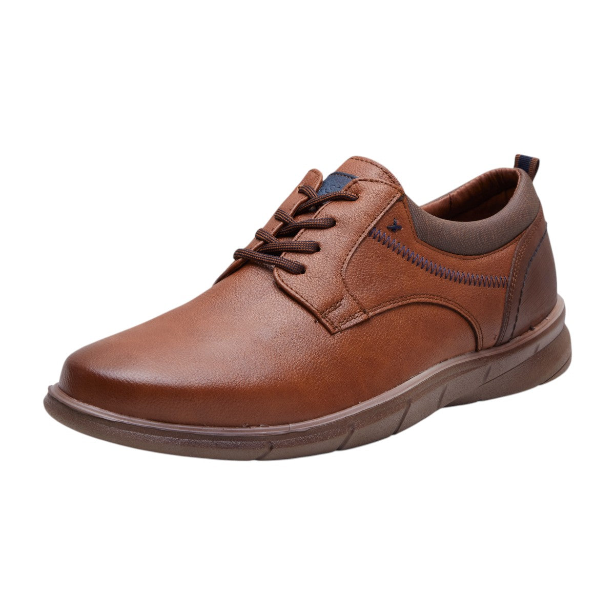 Zapatos formales caballero cortes decorativos tipo piel color café dv2925