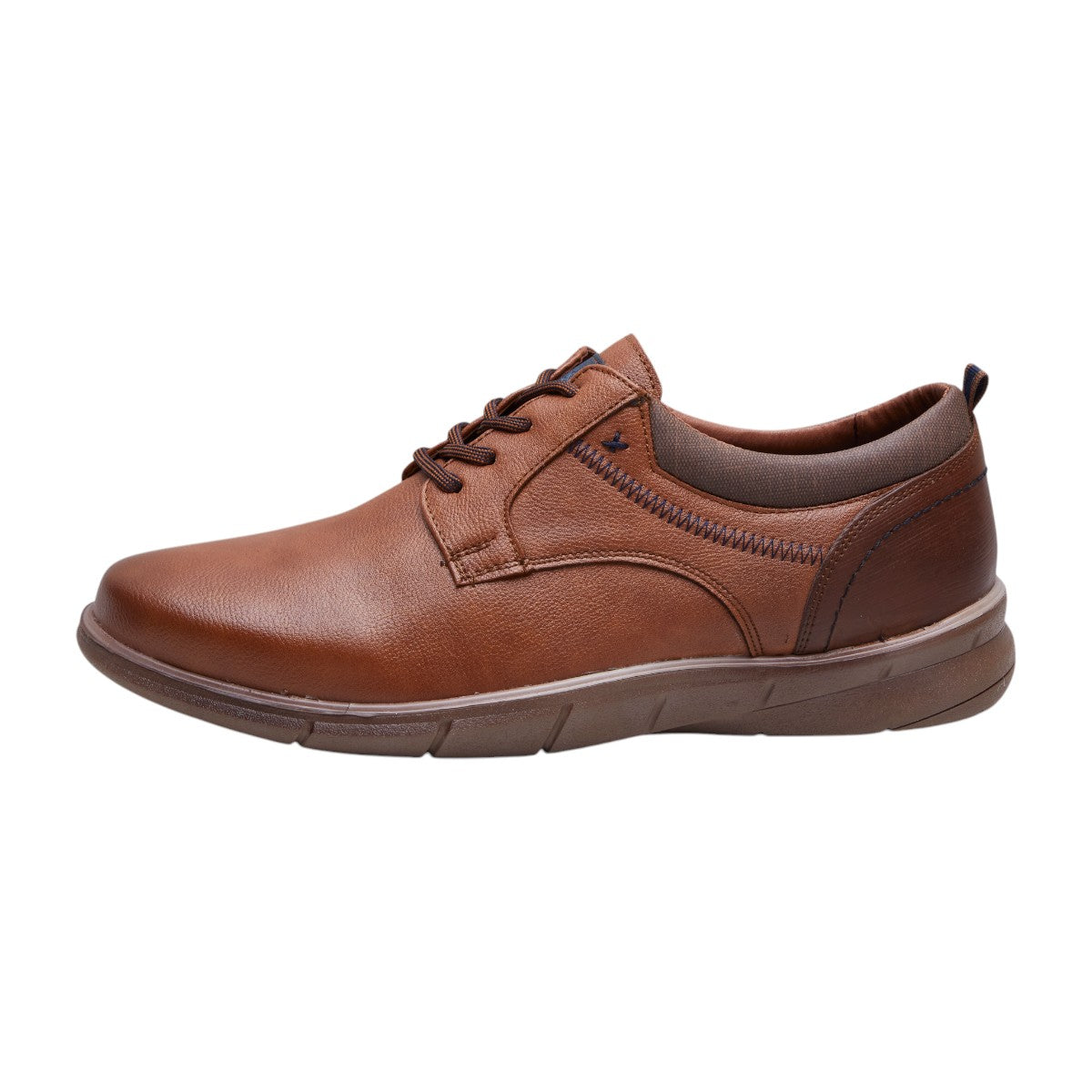 Zapatos formales caballero cortes decorativos tipo piel color café dv2925