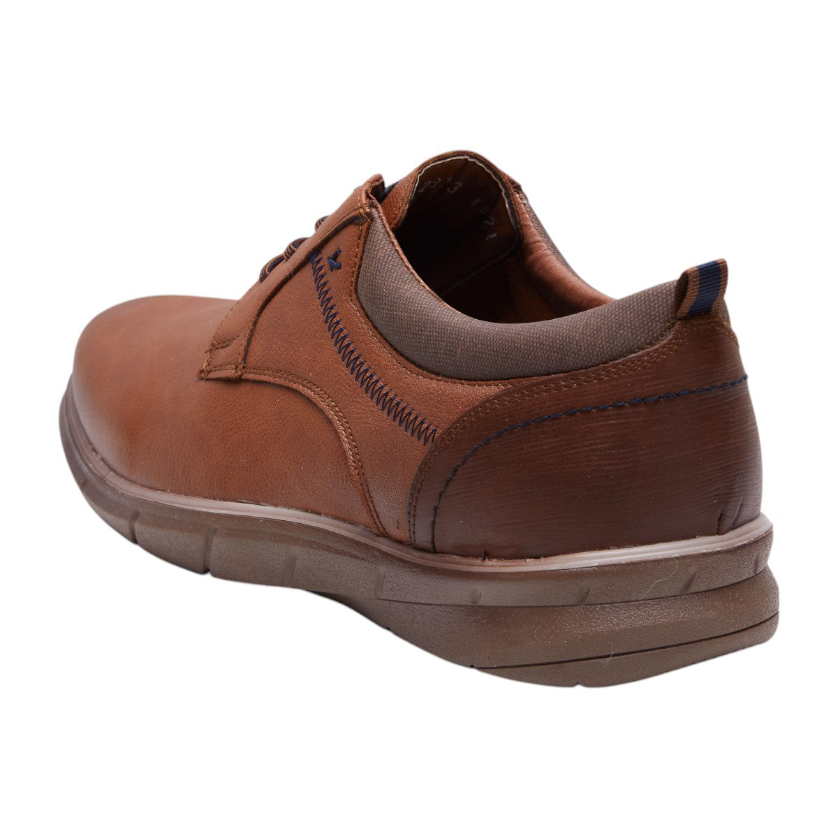 Zapatos formales caballero cortes decorativos tipo piel color café dv2925
