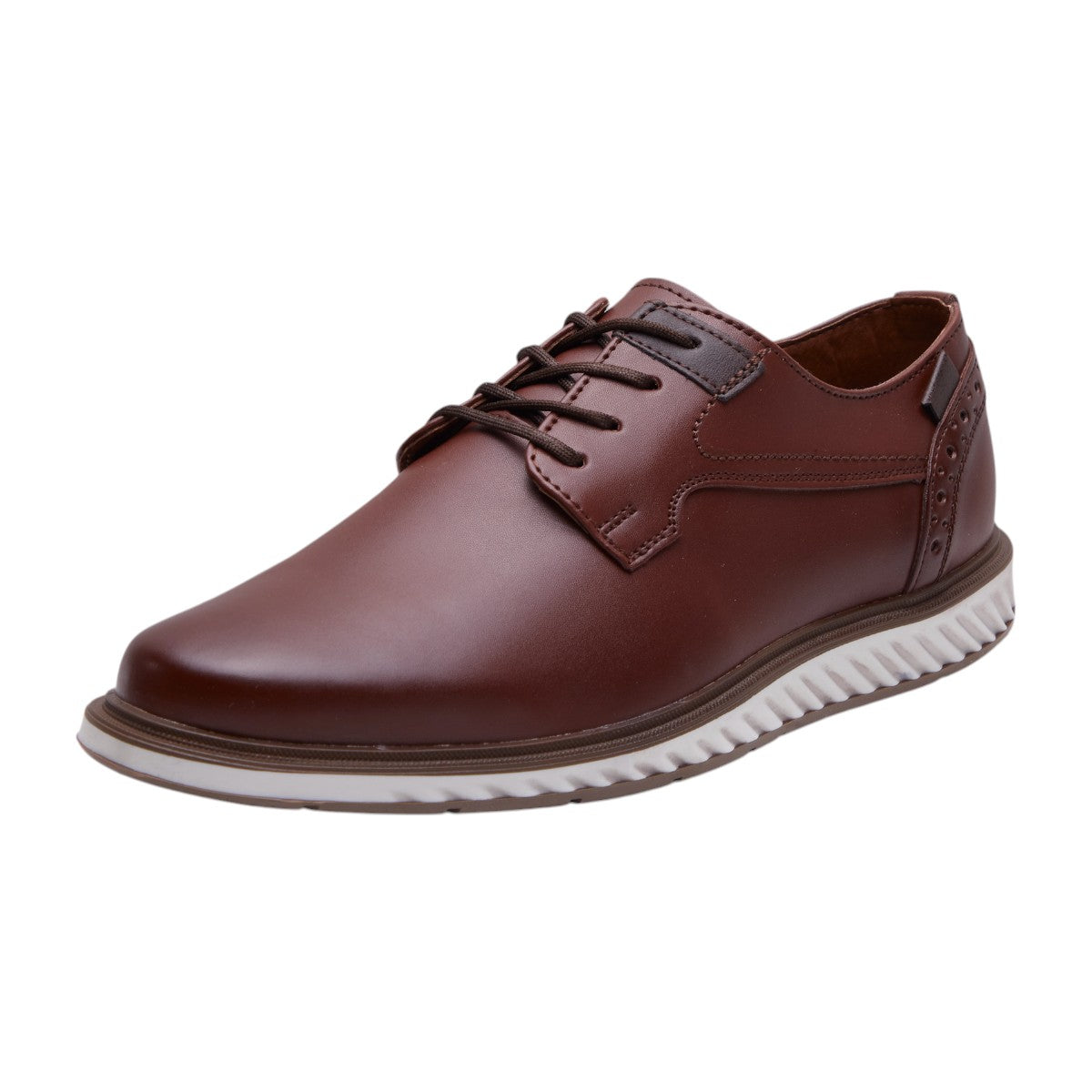 Zapatos formales caballero color café tipo piel dv2925
