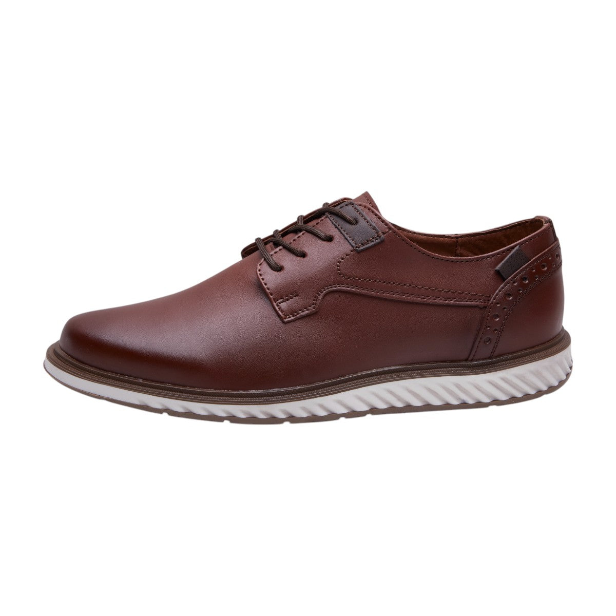 Zapatos formales caballero color café tipo piel dv2925