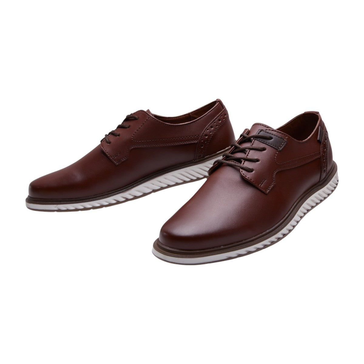 Zapatos formales caballero color café tipo piel dv2925