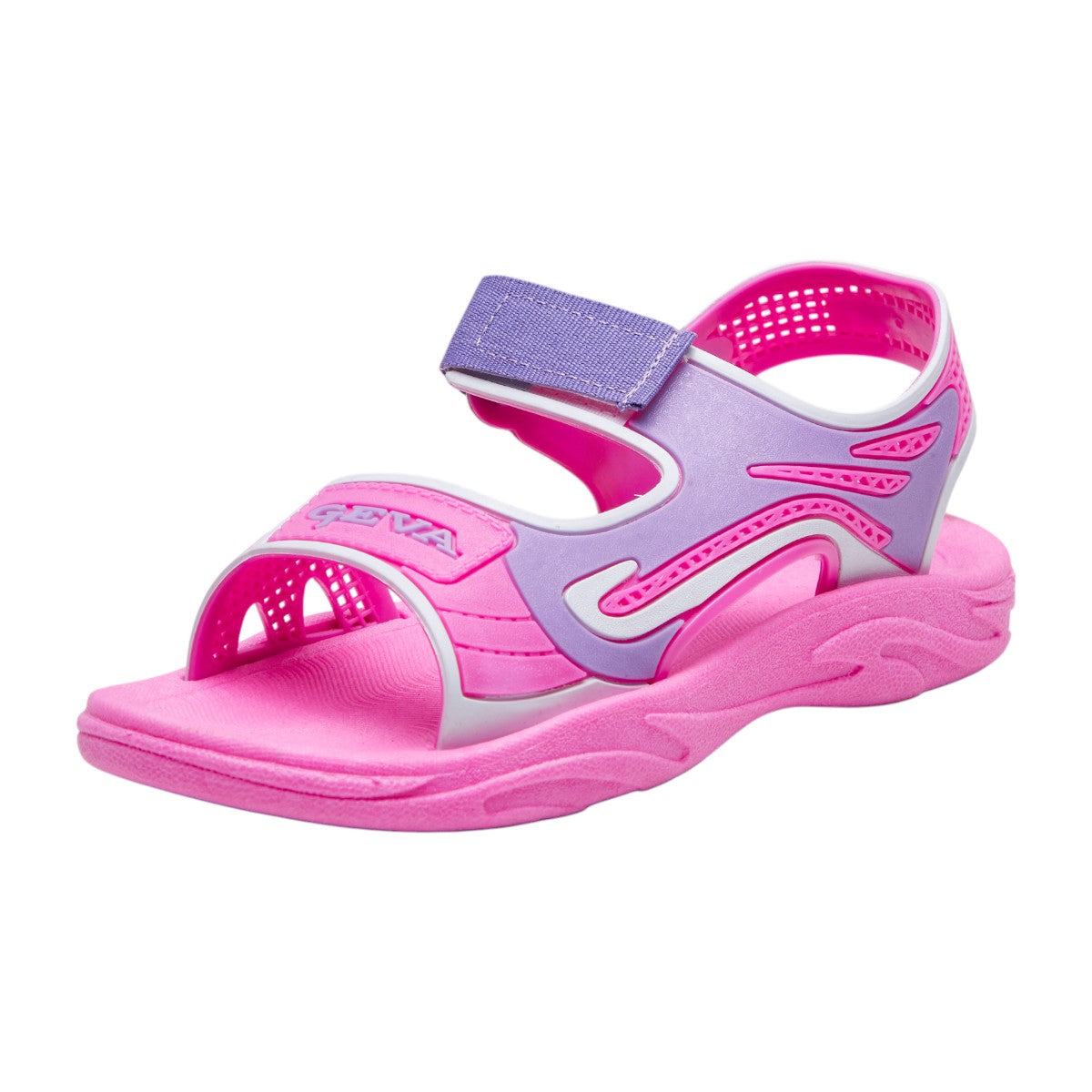 Sandalias deportivas de plástico para niños con soporte en tobillo, correa de ajuste, material confort Rosa dv2925