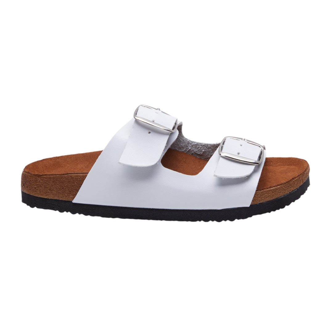 Sandalias Casuales Con Doble Broche Para Mujer Blanco dv2925