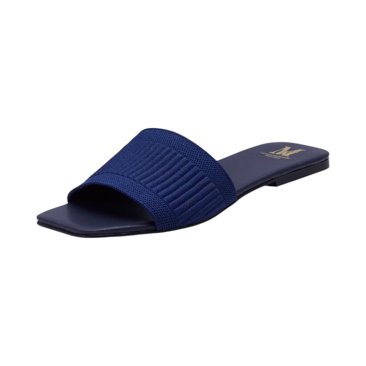 Sandalia Plana Mujer con Material Tejido en Color Azul dv2925