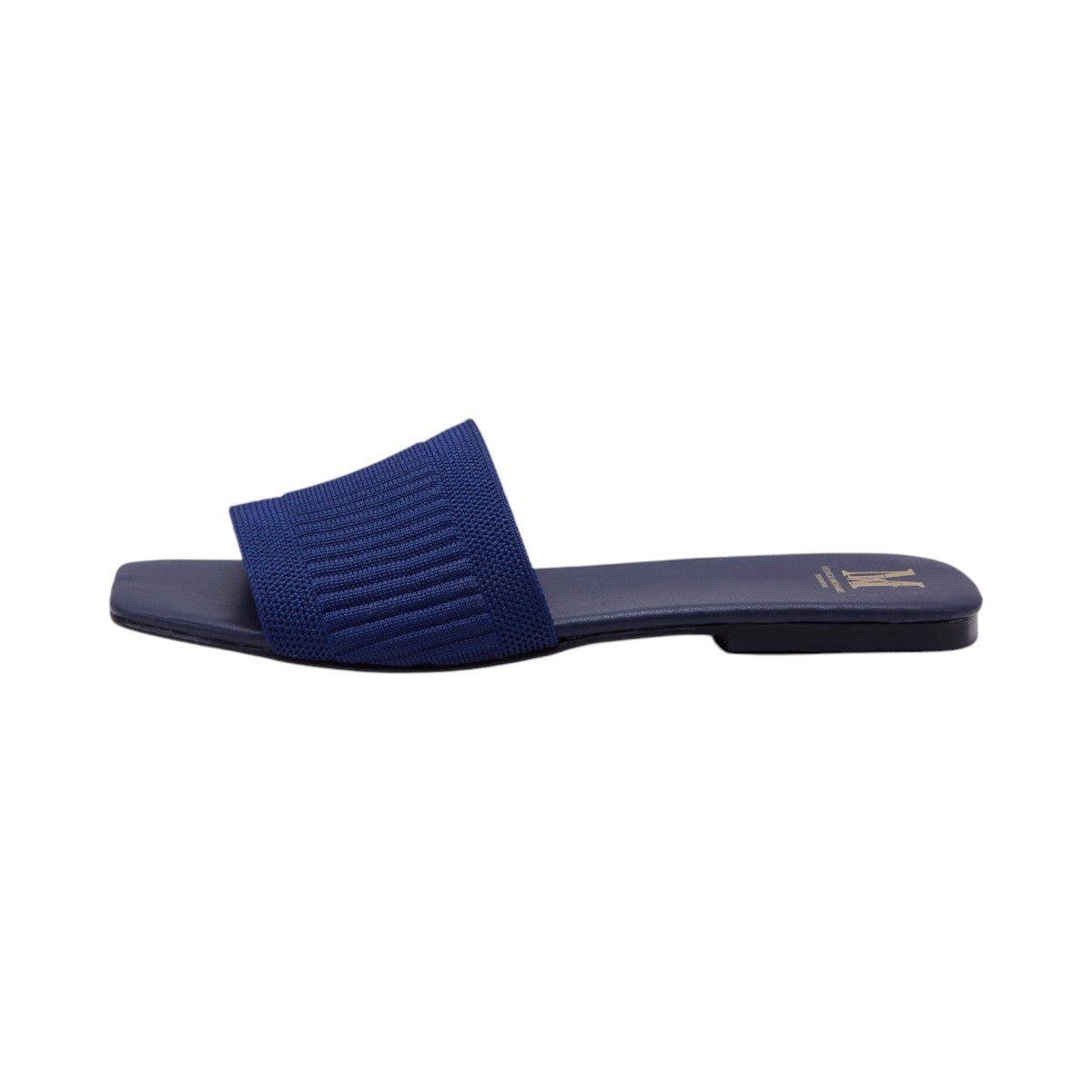 Sandalia Plana Mujer con Material Tejido en Color Azul dv2925