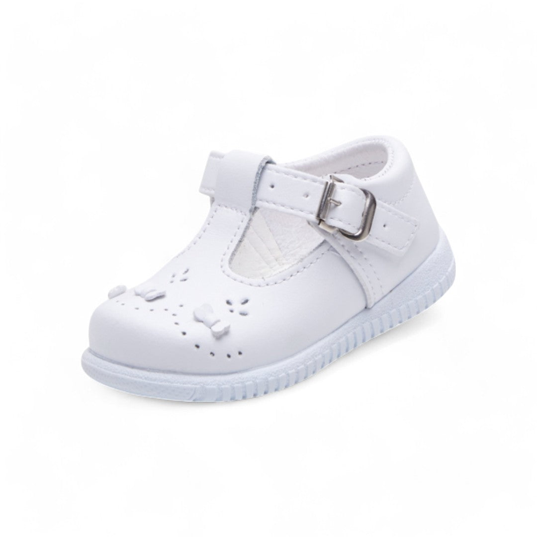 Zapato Niña Blanco Moño Decorativos dv2925