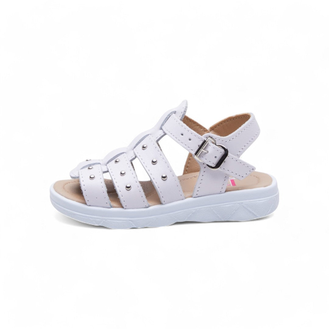 Huarache Niña Blanco con Estoperoles dv2925