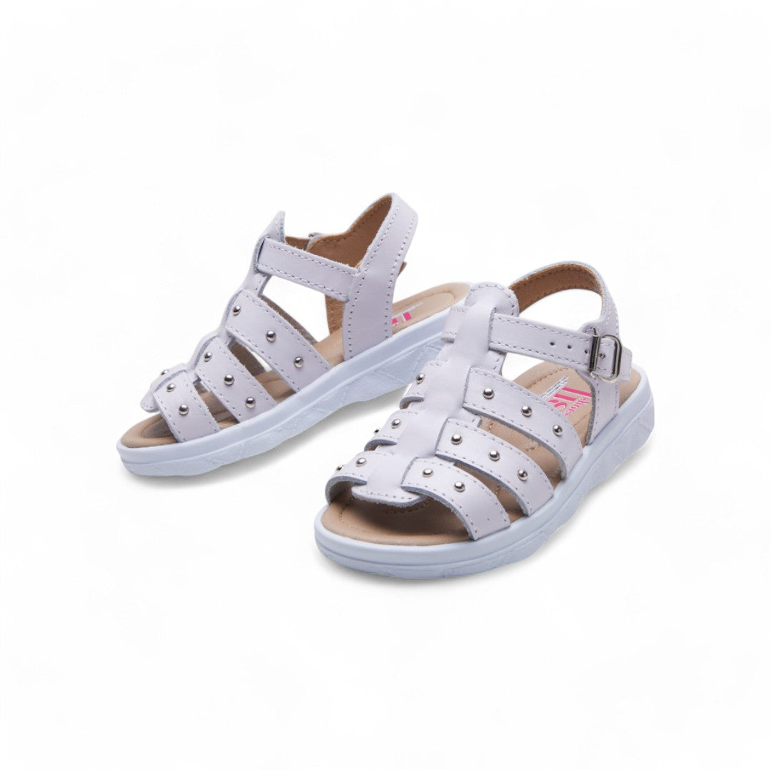 Huarache Niña Blanco con Estoperoles dv2925