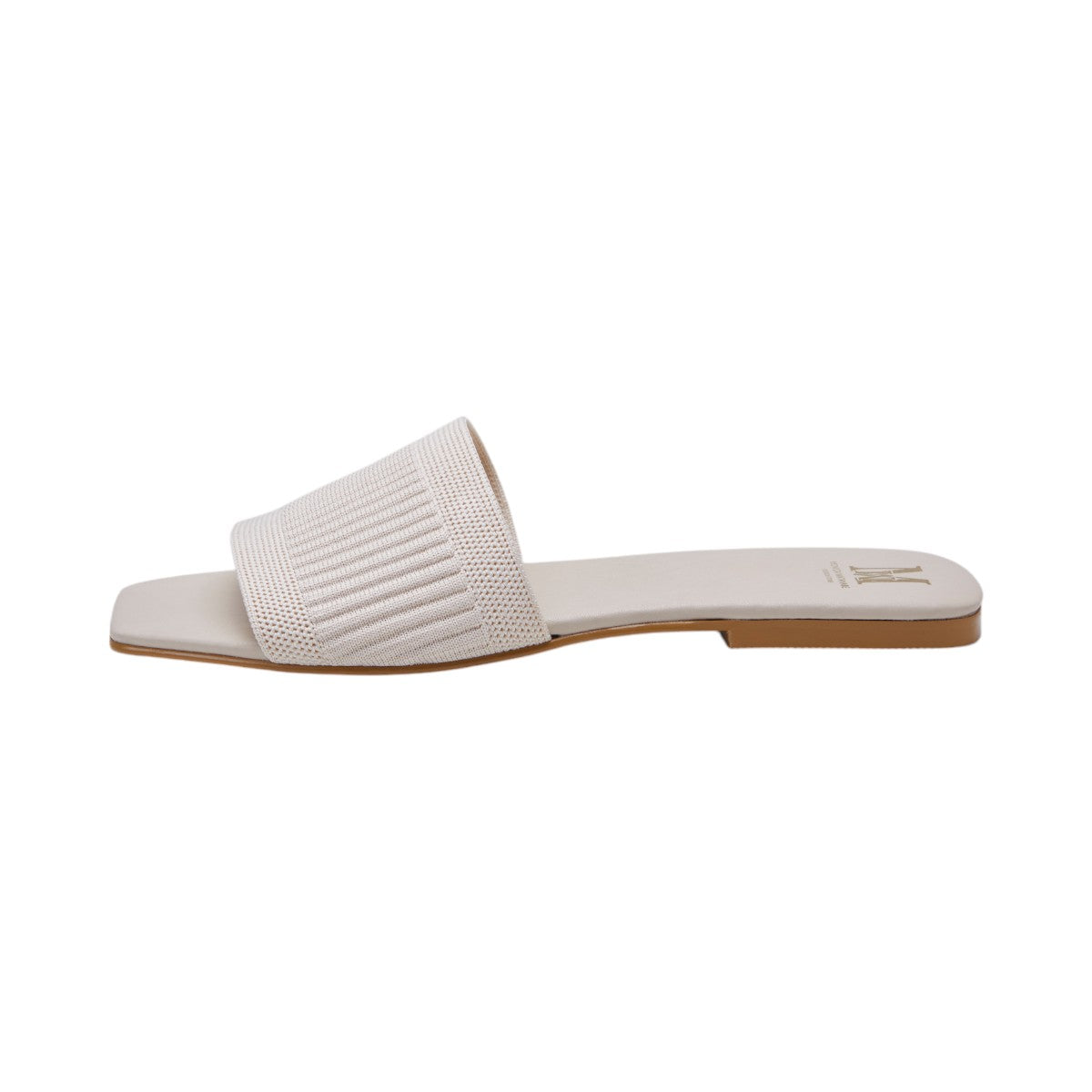 Sandalia Plana Mujer con Material Tejido en Color Blanco dv2925