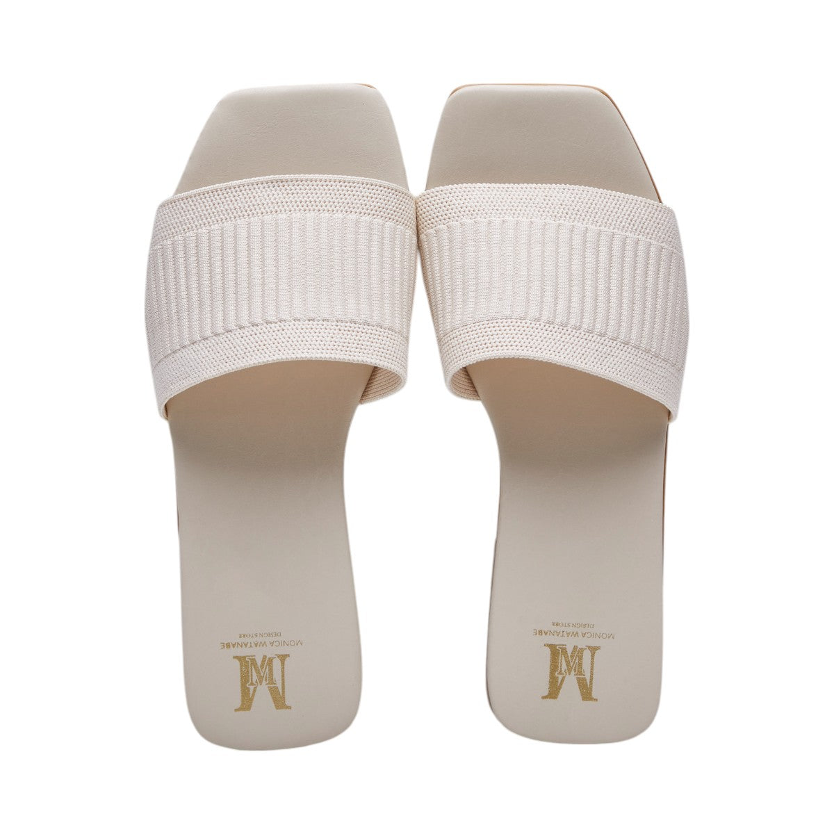 Sandalia Plana Mujer con Material Tejido en Color Blanco dv2925