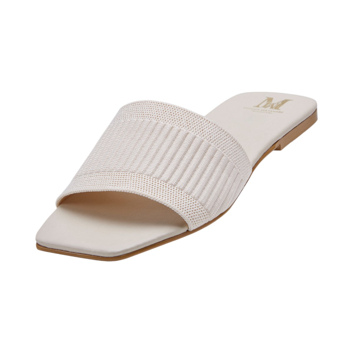 Sandalia Plana Mujer con Material Tejido en Color Blanco dv2925