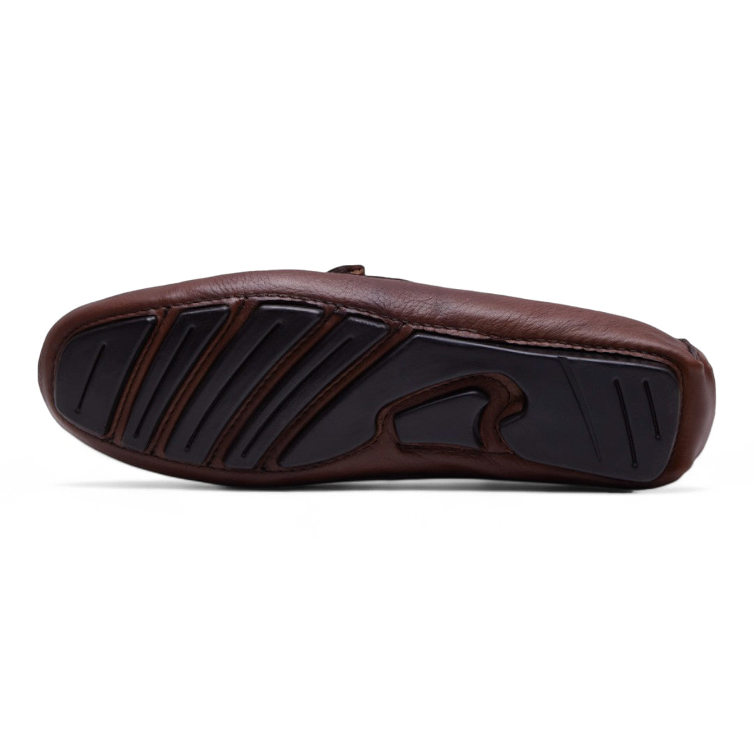 Mocasin Hombre Café en Piel Exótica Cocodrilo dv2925