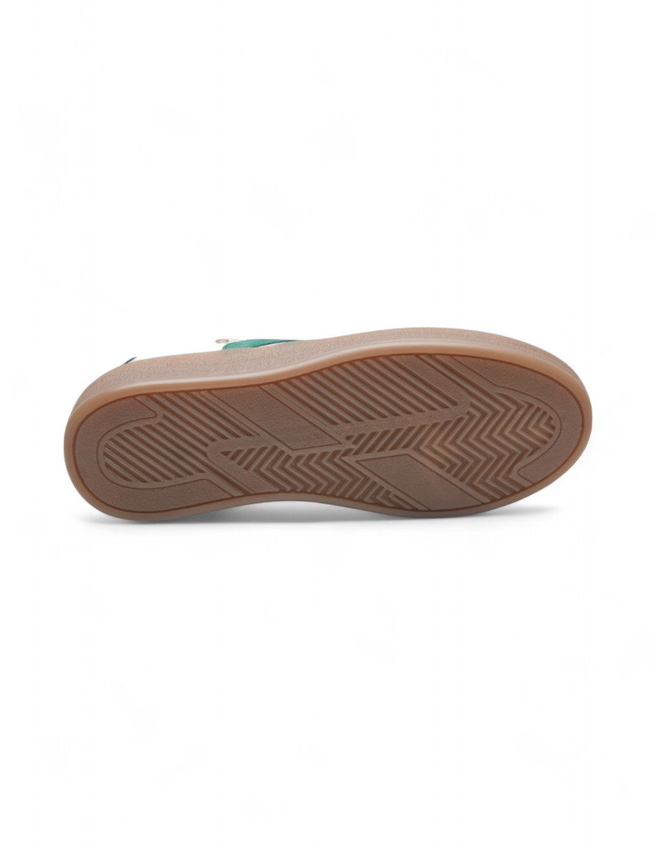 Tenis Blanco Plataforma con Líneas Verdes dv2925