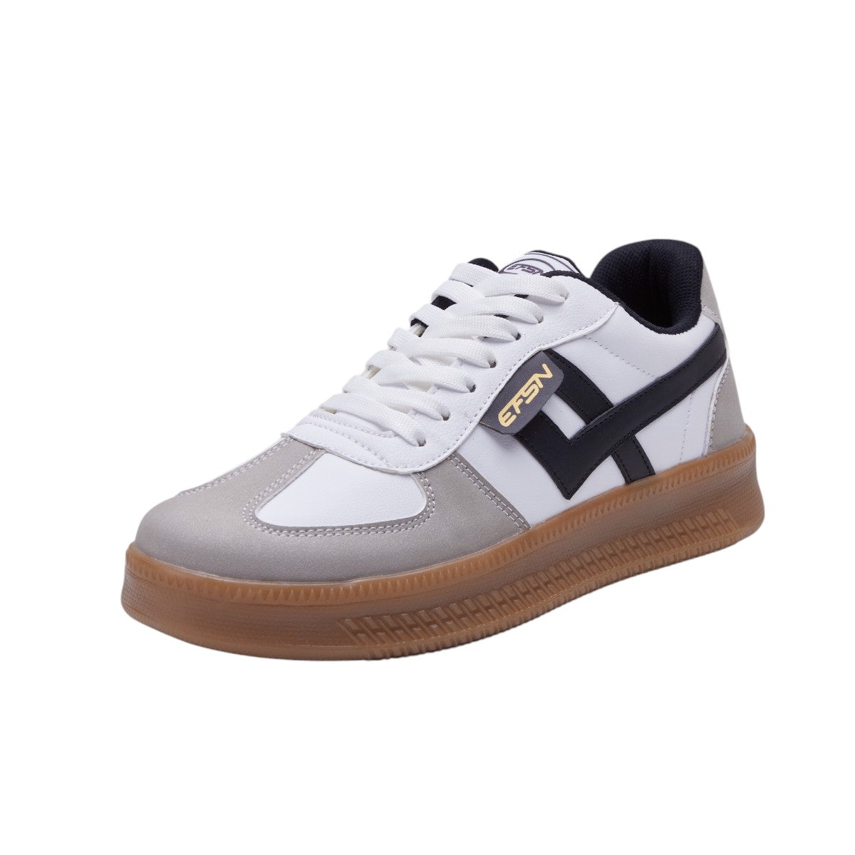 Tenis Mujer Casuales Cortes Asimétricos en Mezcla de Piel y Terciopelo Color Blanco dv2925