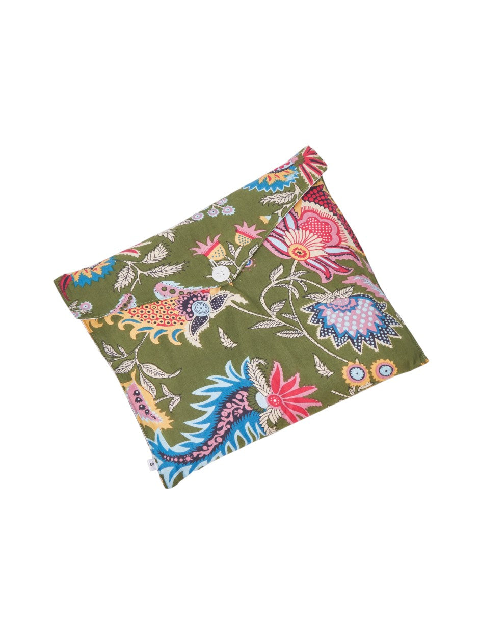 Pijama Algodón Camisa y Pantalón Mujer Estampado Verde dv2925