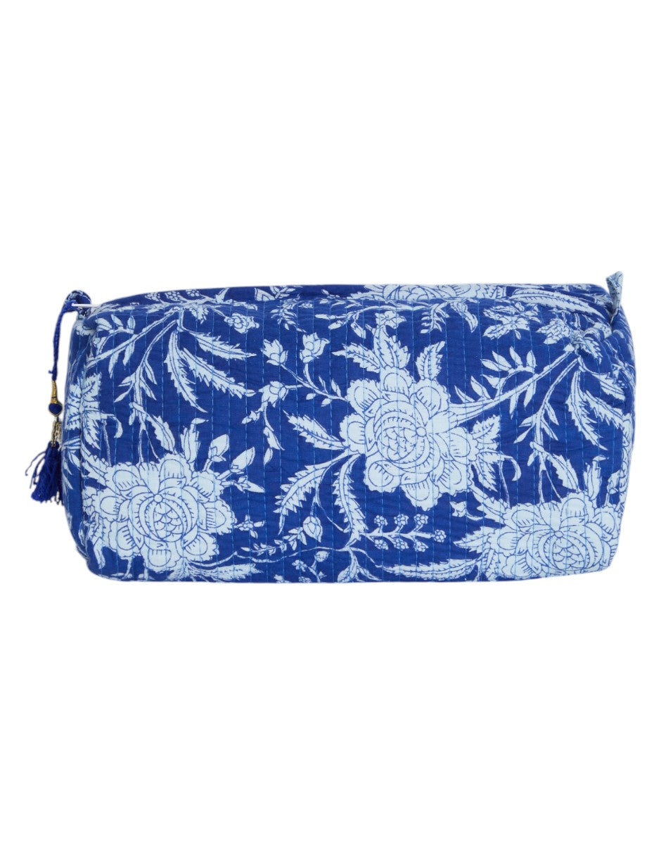 Kit de Neceseres en Algodón Estampado Azul Monocromático dv2925
