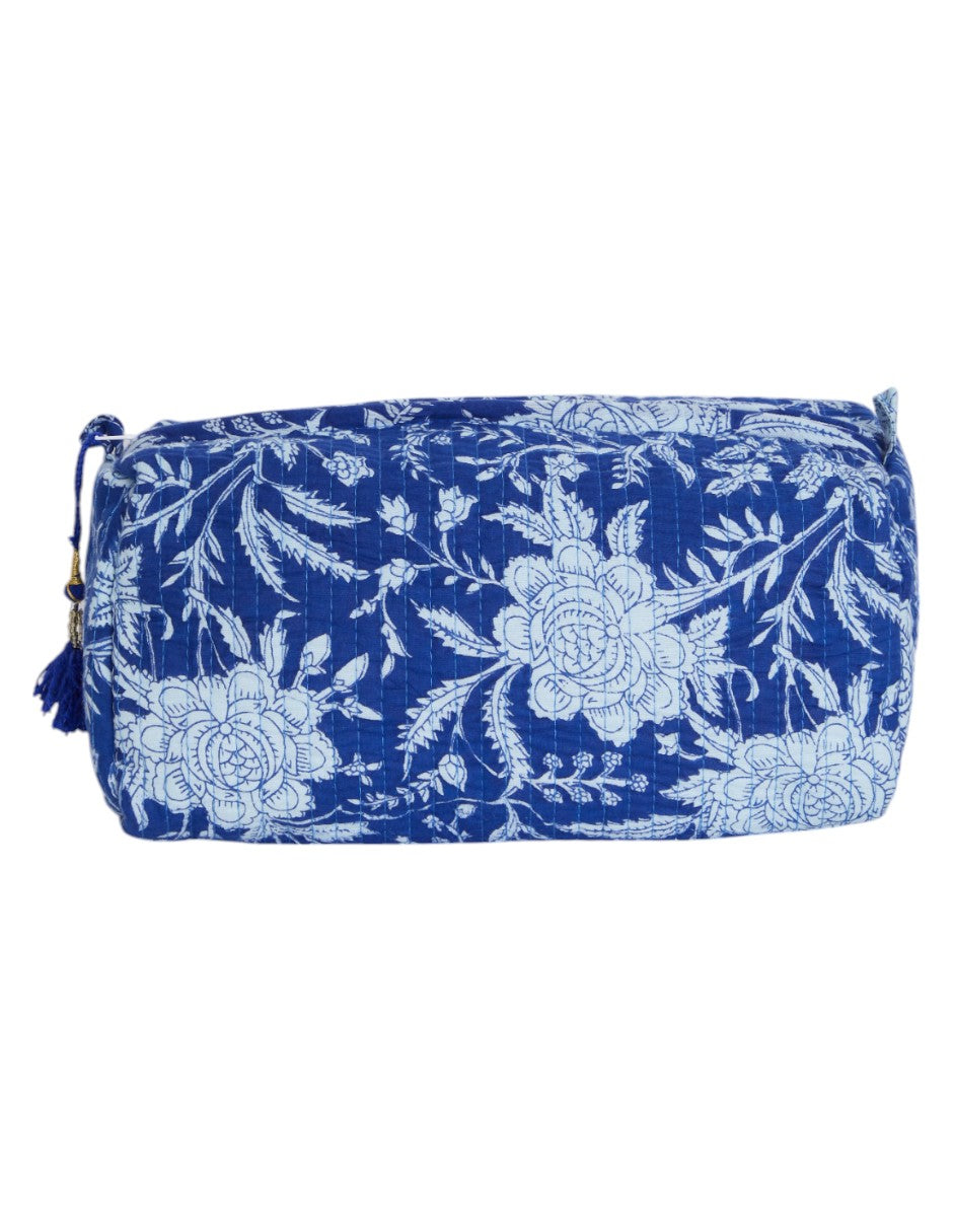 Kit de Neceseres en Algodón Estampado Azul Monocromático dv2925