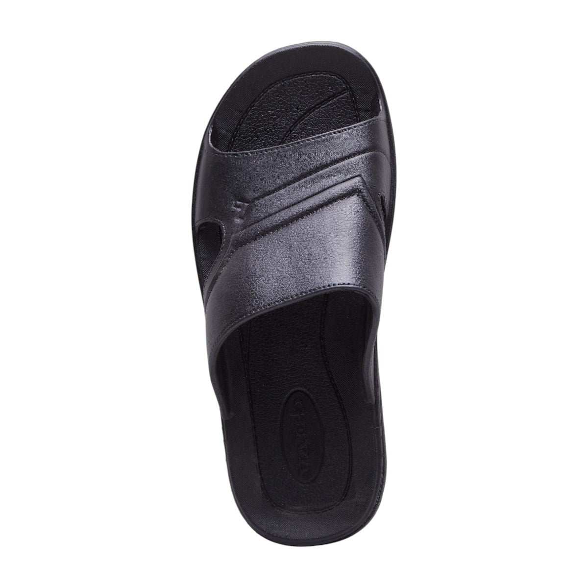 Sandalia de plástico para hombre en color negro con punta abierta dv2925