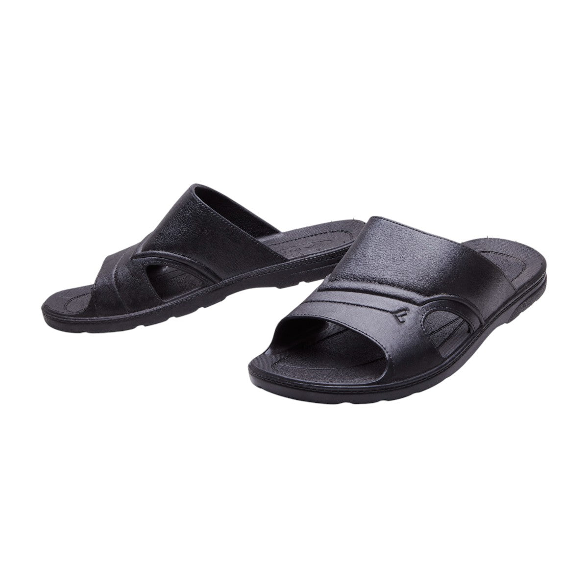 Sandalia de plástico para hombre en color negro con punta abierta dv2925