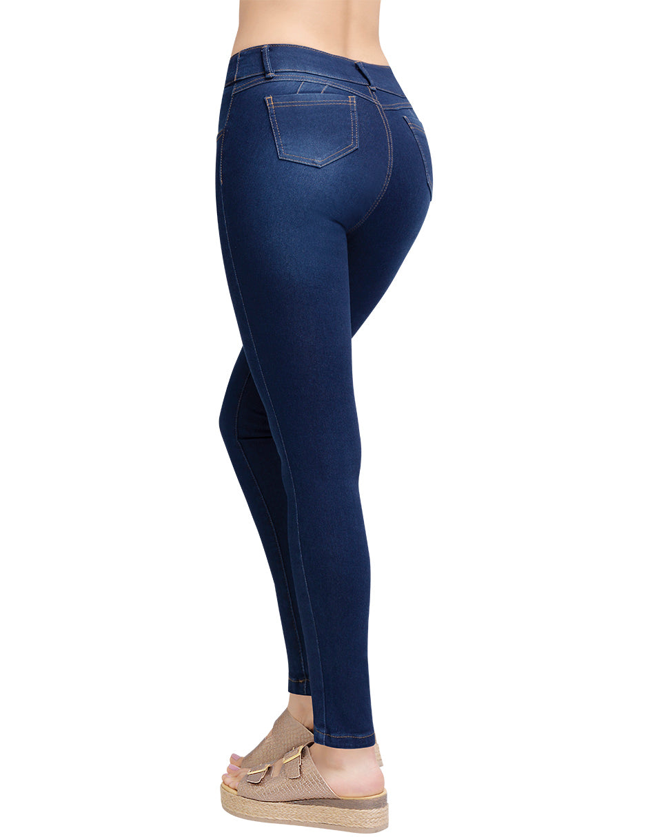 Jeans Skinny Azul de Mezclilla para Mujer