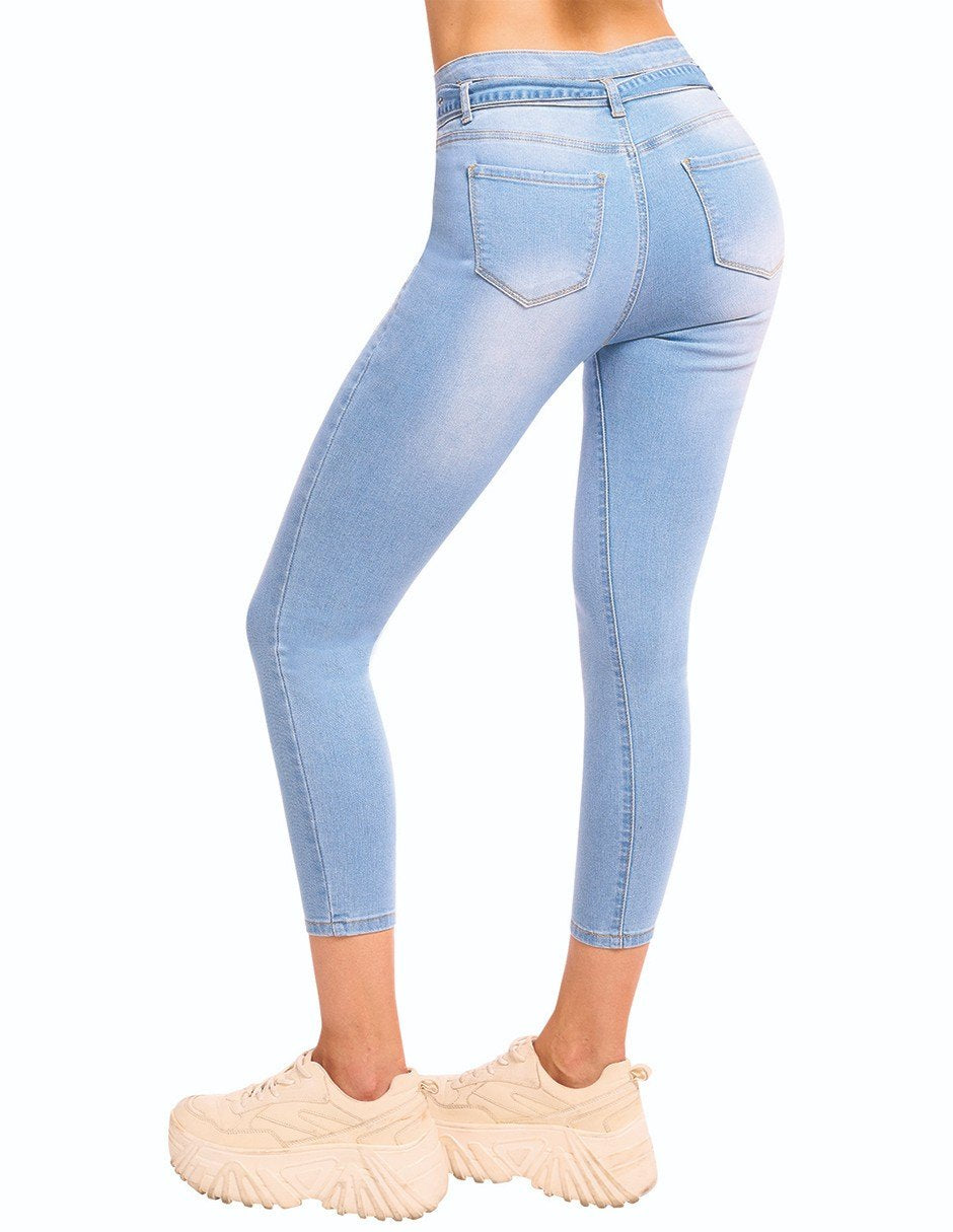 Jeans Tiro Alto Skinny