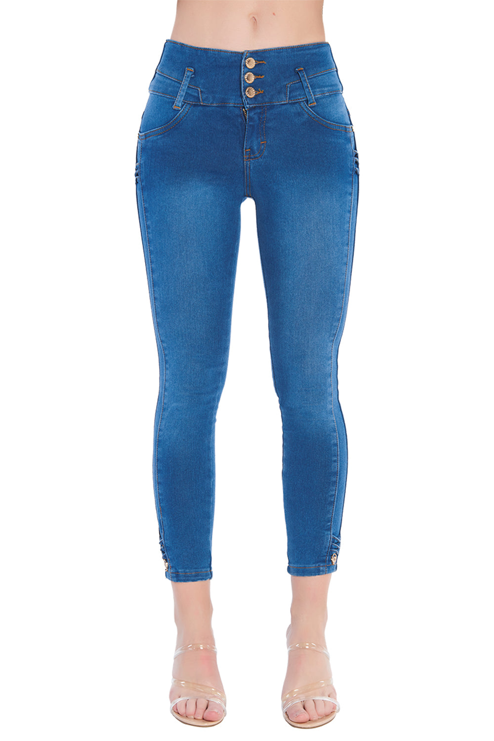 Jeans Corte Colombiano Azul