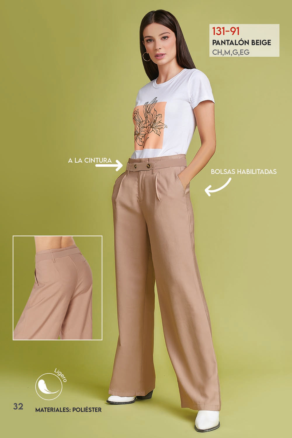 Pantalon Beige