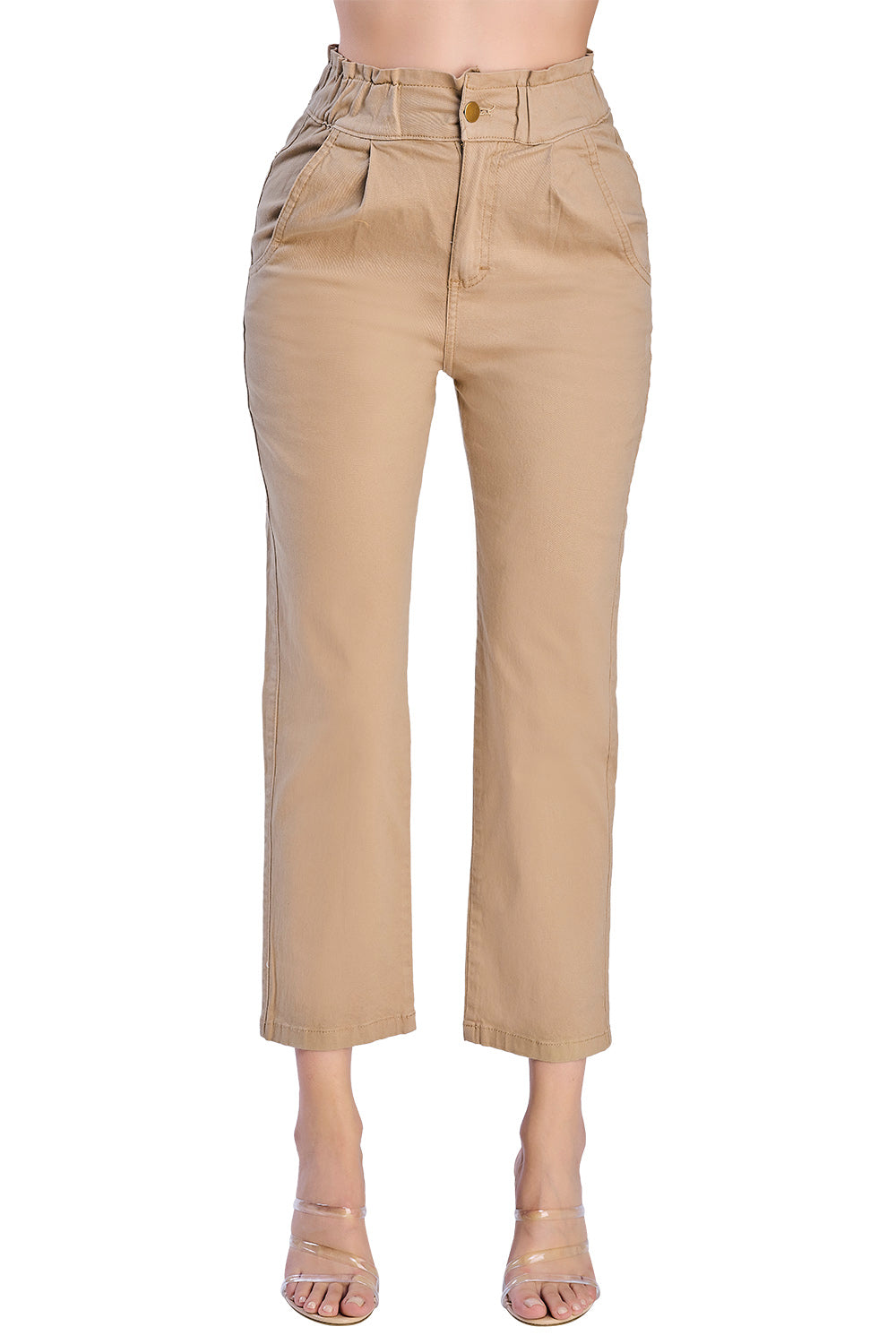 Pantalon Camel Tiro Alto