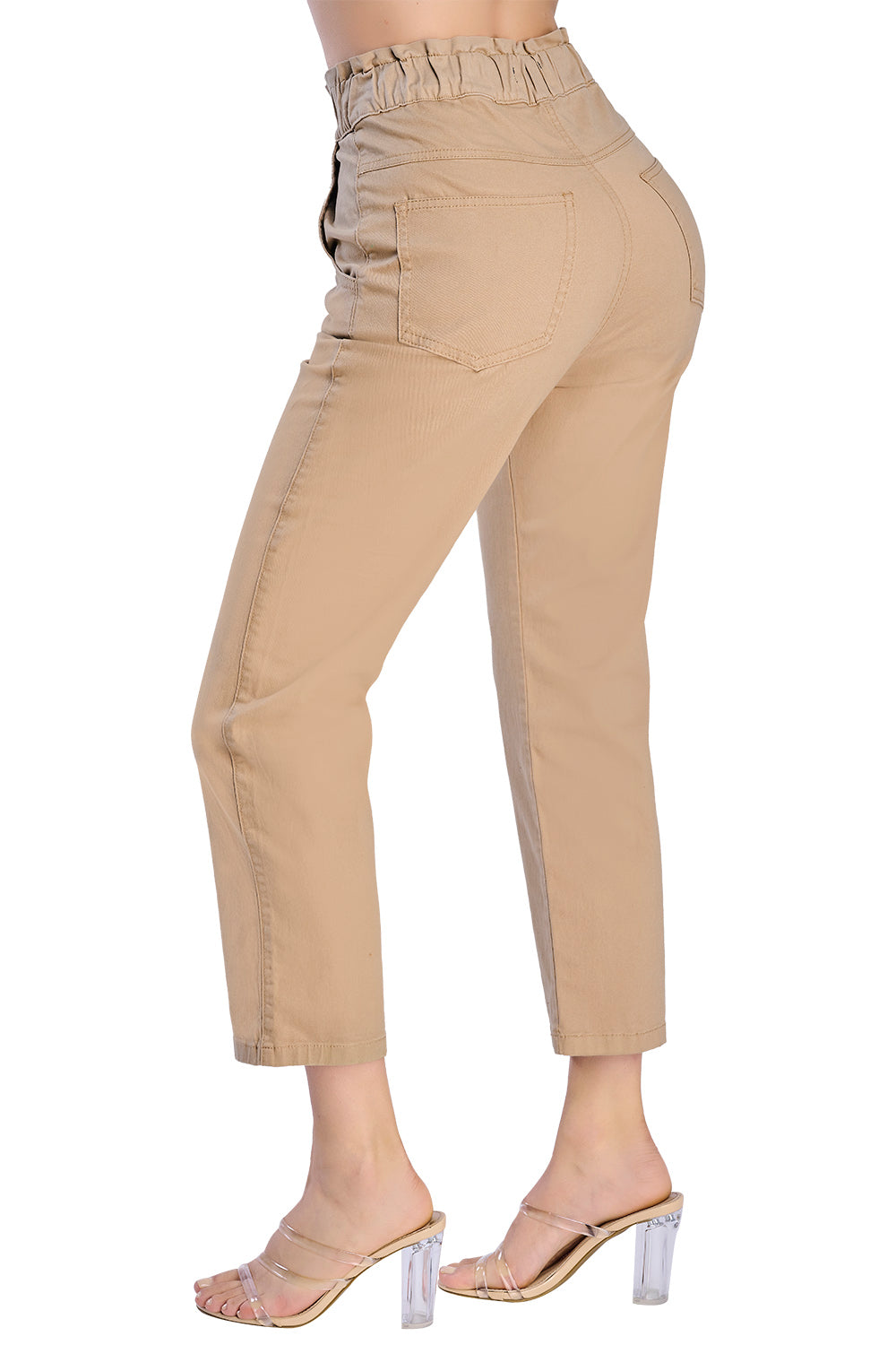 Pantalon Camel Tiro Alto