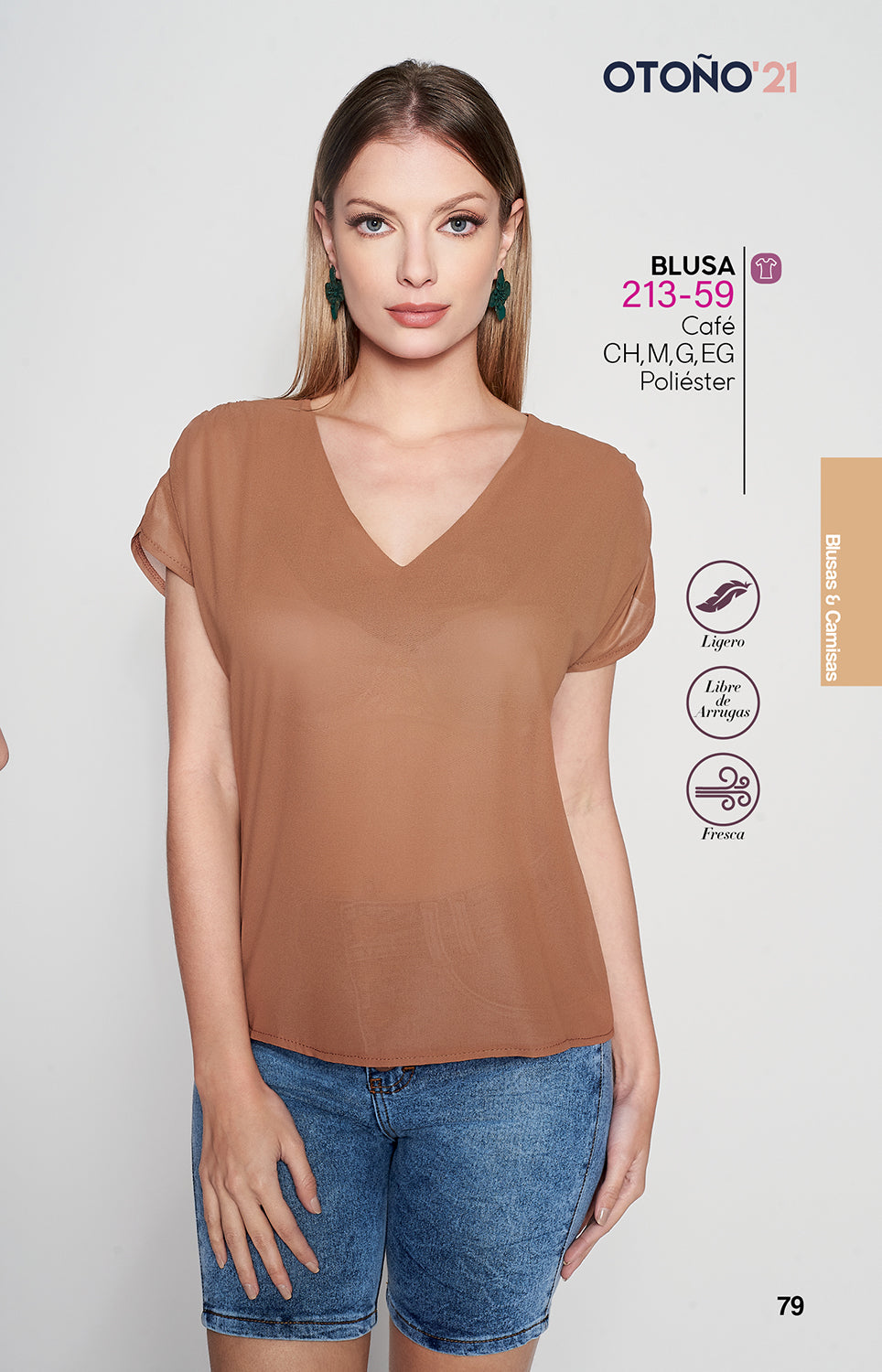 Blusa Cafe Dama