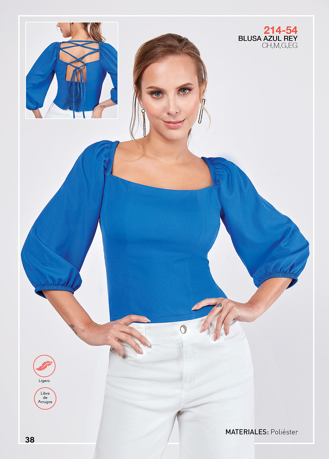 Blusa Azul Rey Dama