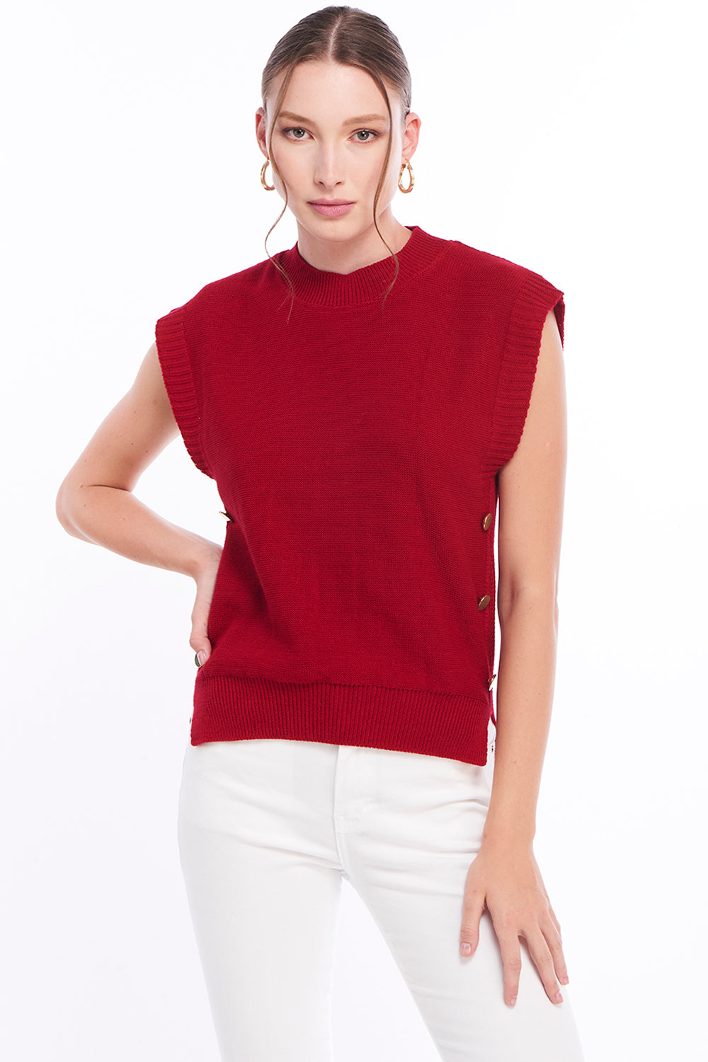 Blusa Rojo Tejido