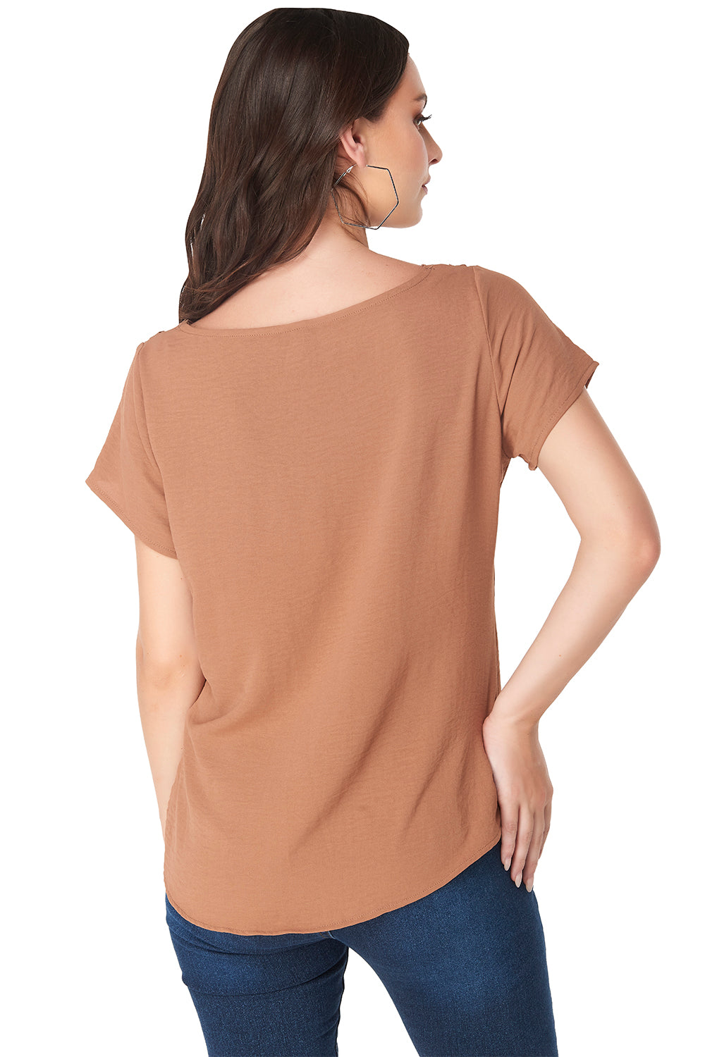 Blusa Cafe Con Guipur