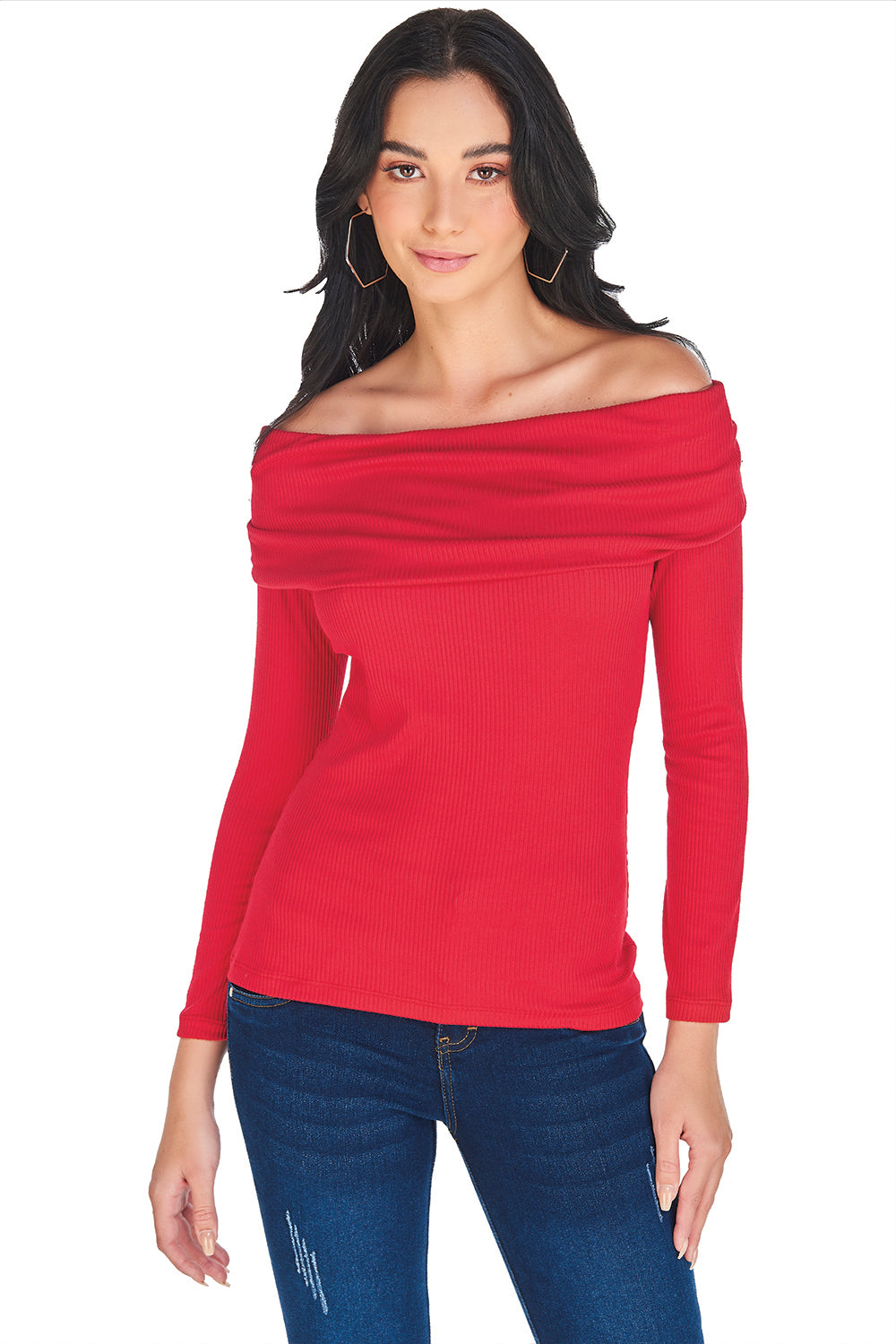 Blusa Rojo Strapless