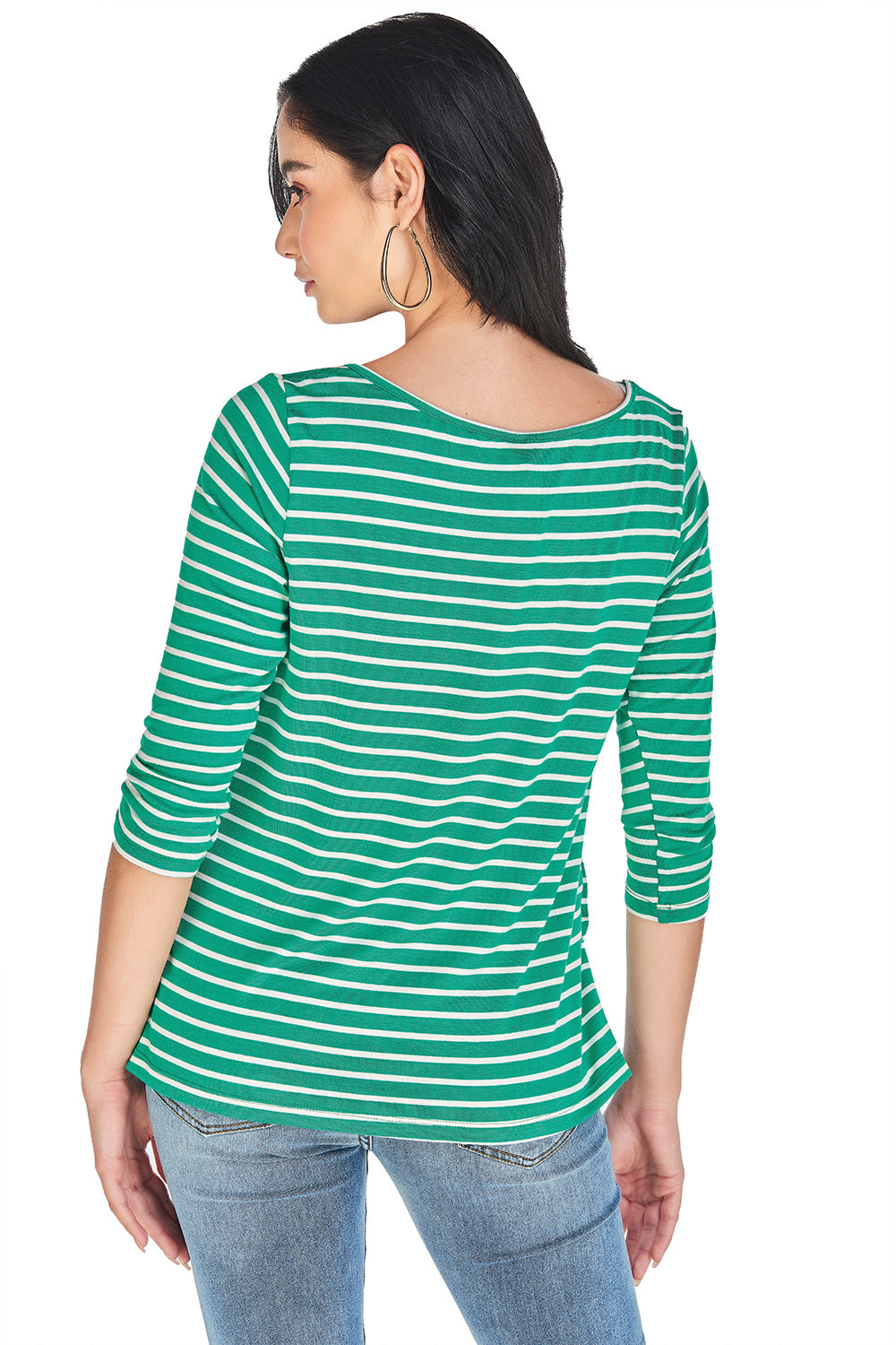 Blusa Verde Y Hueso