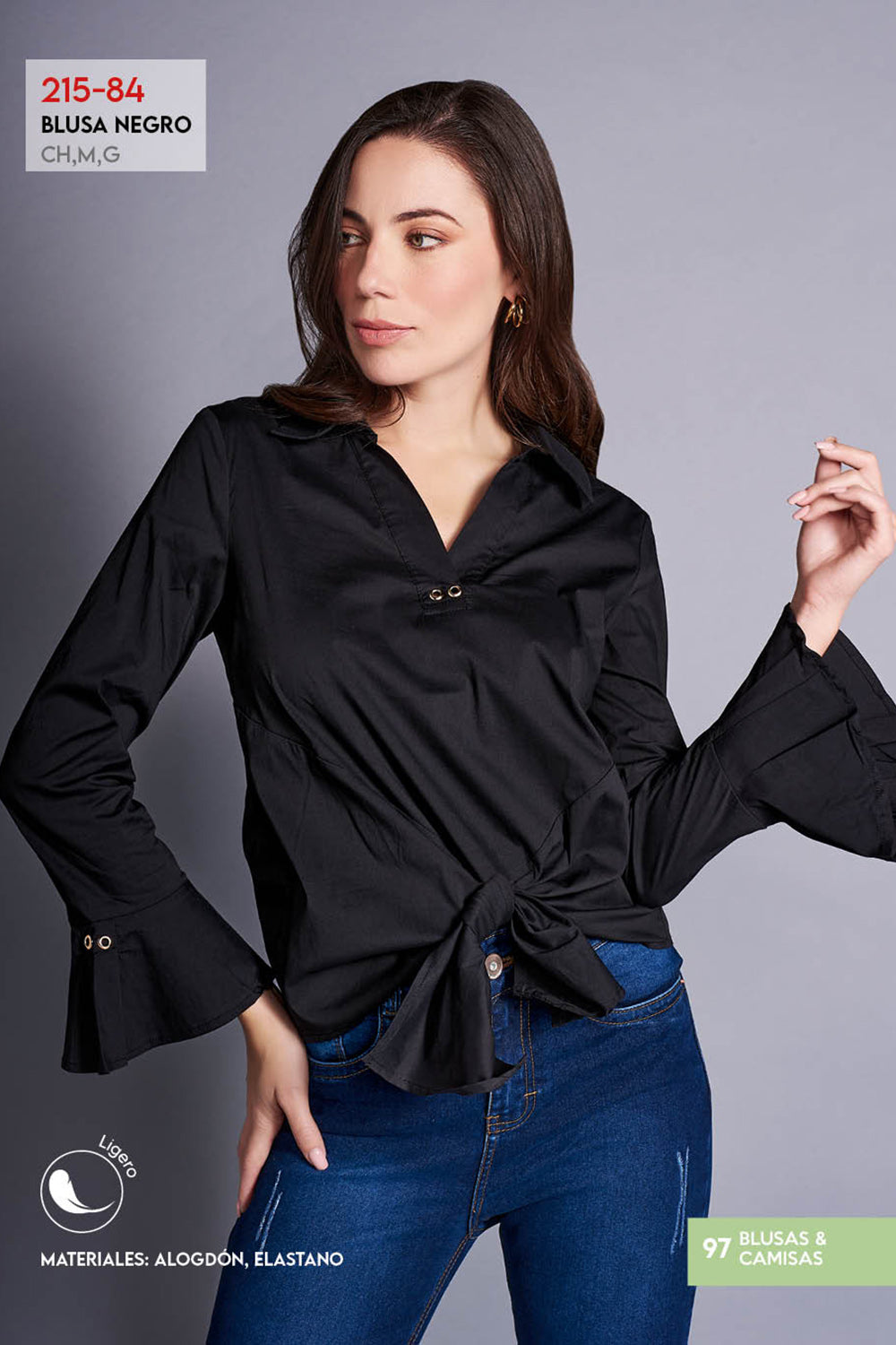 Blusa Camisera Negra