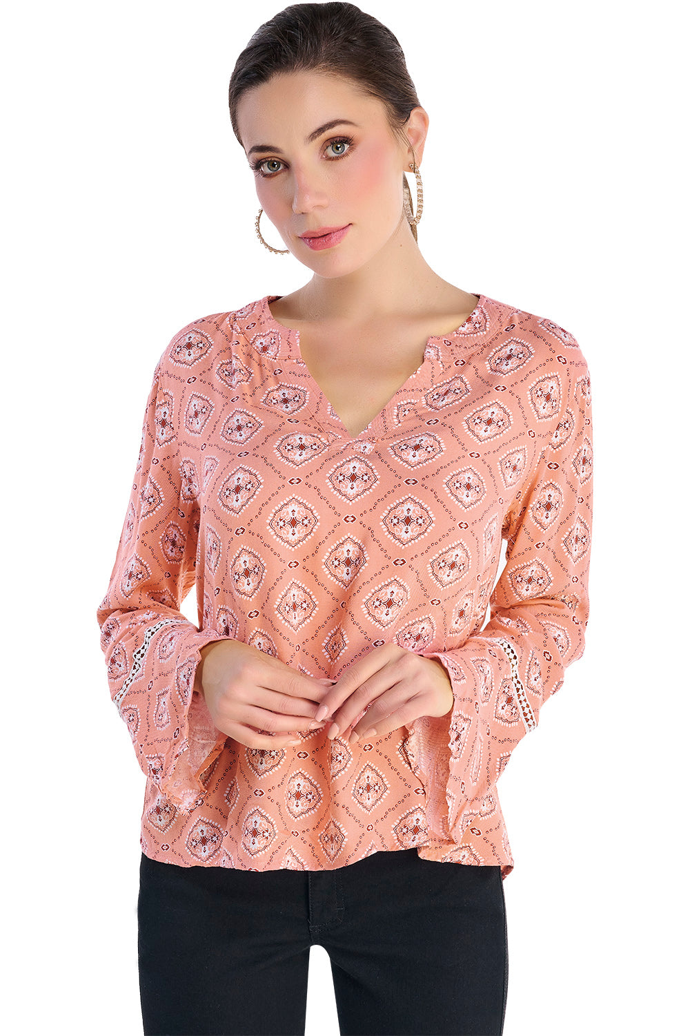 Blusa Rosa Estampada