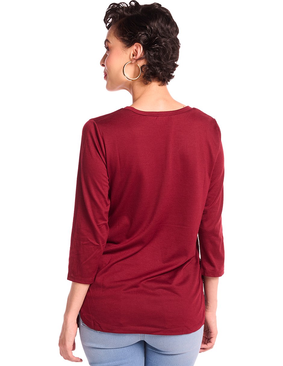 Blusa Tinto Con Ajuste