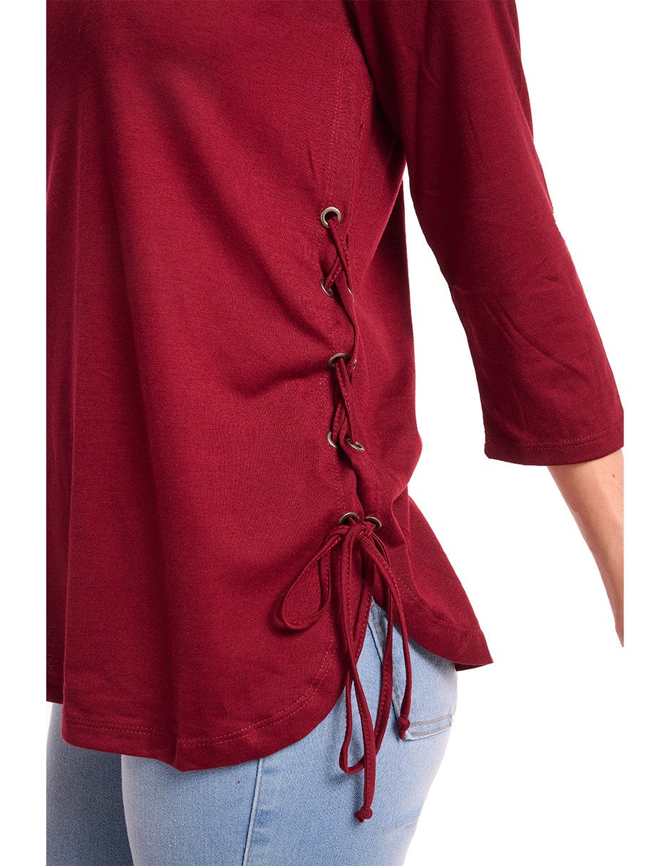 Blusa Tinto Con Ajuste