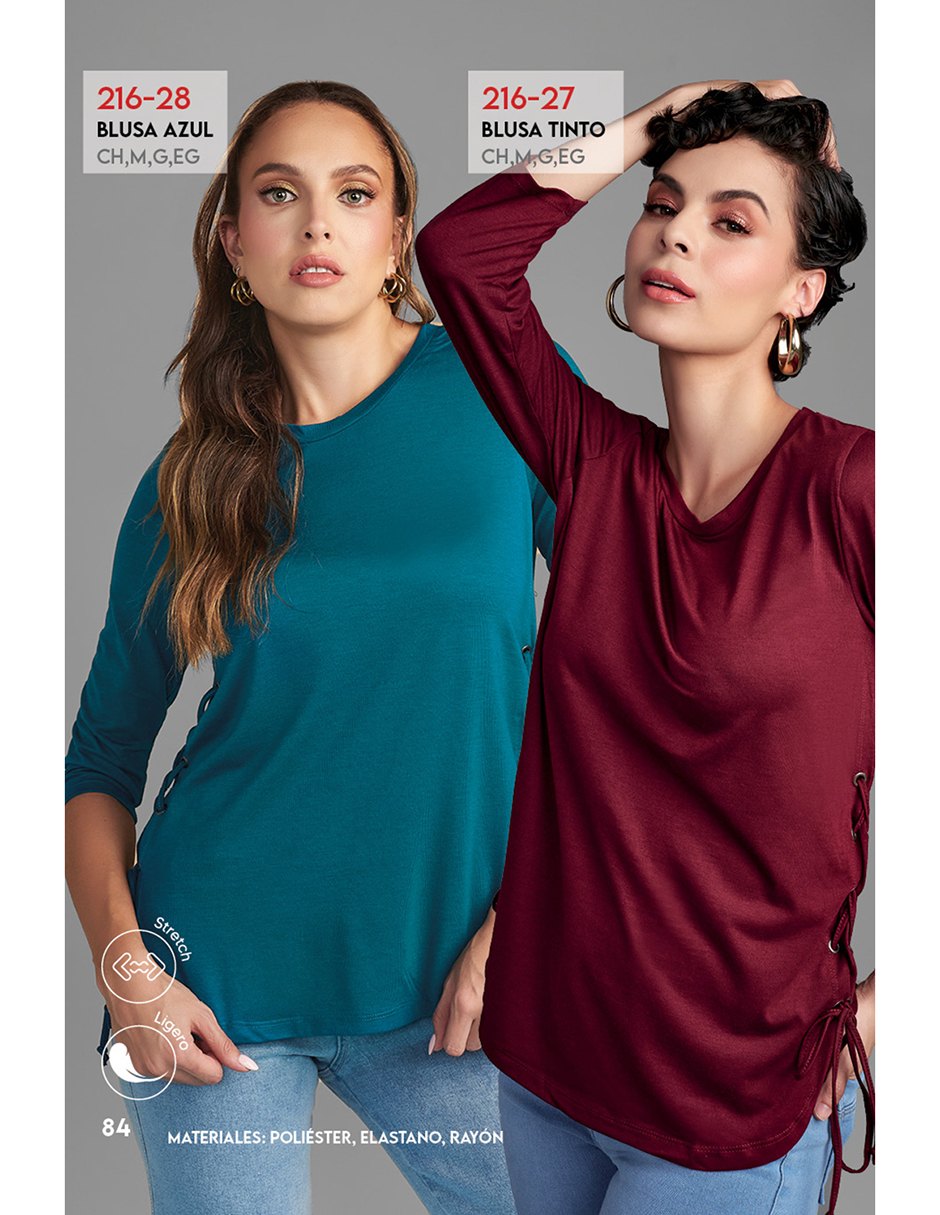 Blusa Tinto Con Ajuste