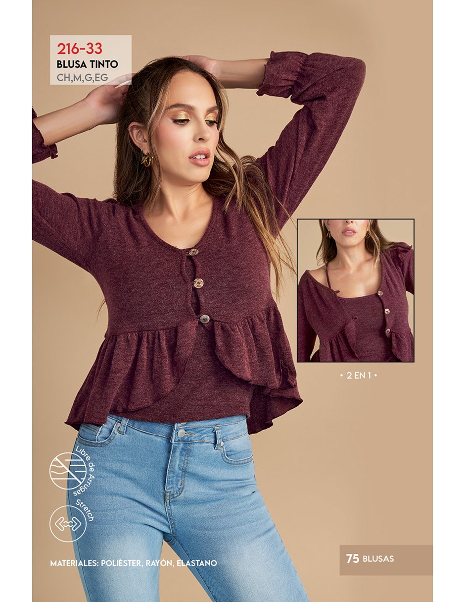 Blusa Tinto Tejida